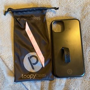 iPhone 11 Black Loopy Case with additional loop